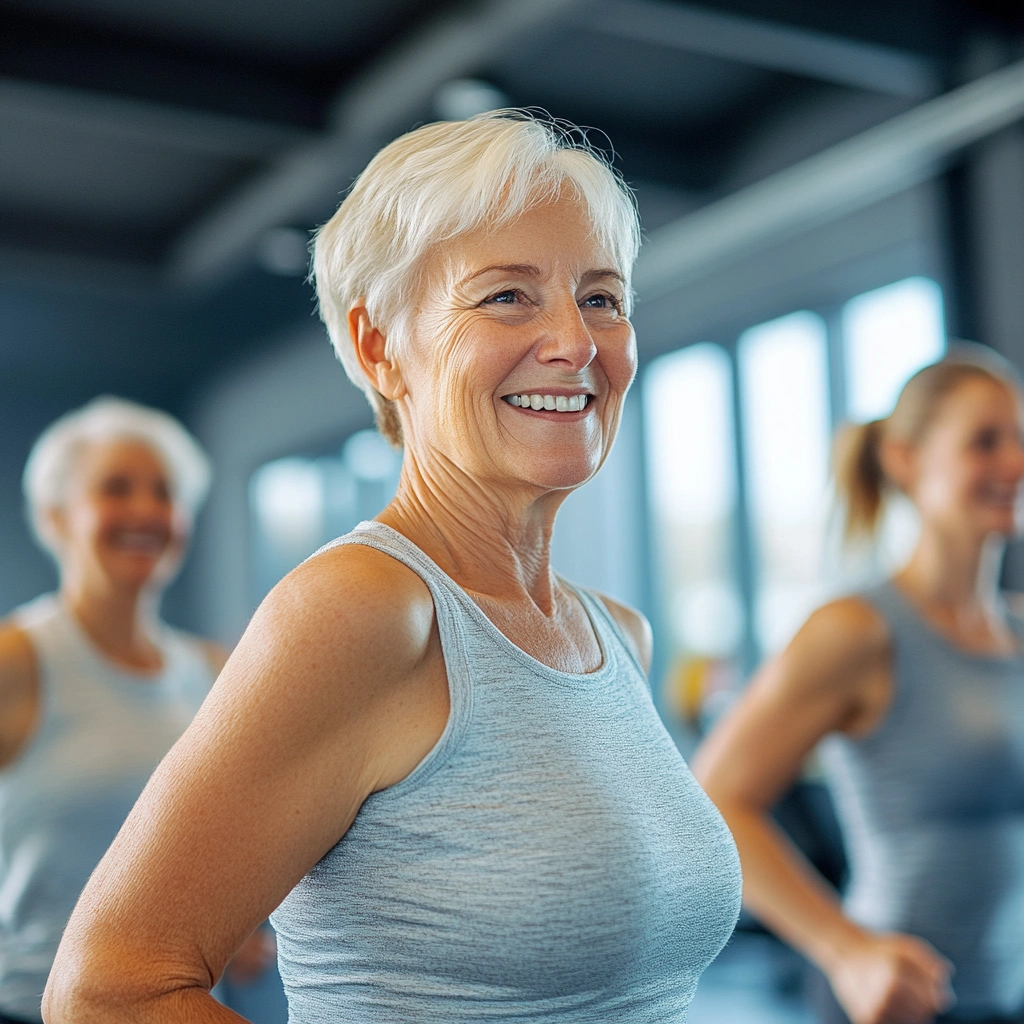 Активні літні люди займаються фітнесом у grentavor